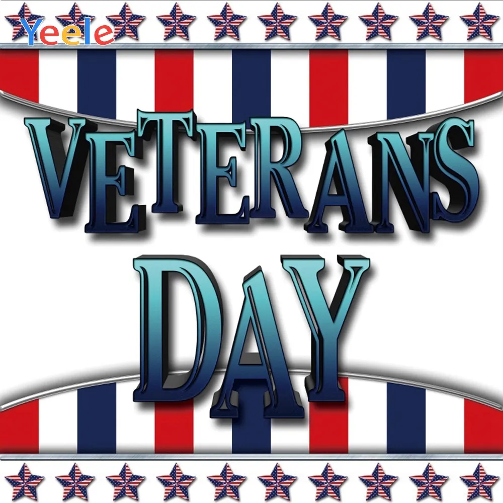 Yeele США счастливый ко Дню ветерана герой вечерние декоративные флажки фотографии