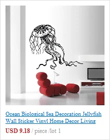Океанское море украшение Медузы стикер на стену домашний декор из винила комнаты ванная комната наклейки интерьер водонепроницаемый умывальник Фреска 3316