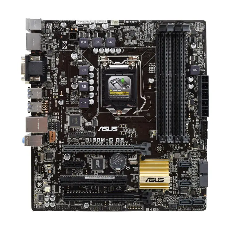 Материнская плата 1151 ASUS B150M-C D3 материнская 1151DDR3 32 ГБ ОЗУ Intel B150 VGA PCI-E 3 0 микро ATX