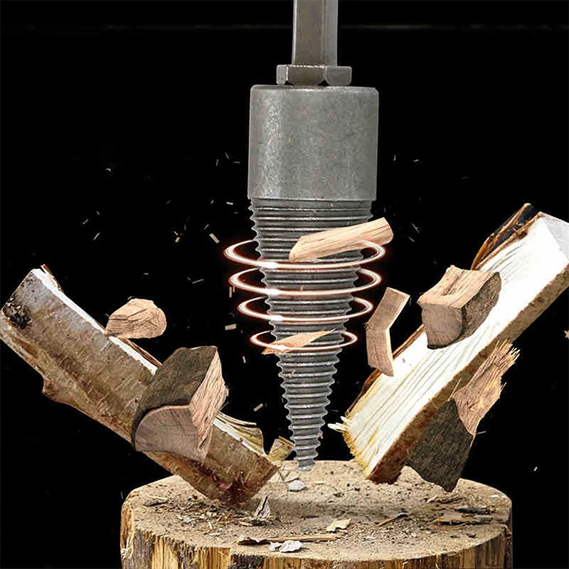 

QQQ 32mm Drill Bit Chop Wood Splitting Tool Household Kindling Breaking Machine Wood Log Splitter Cone Firewood Chopper