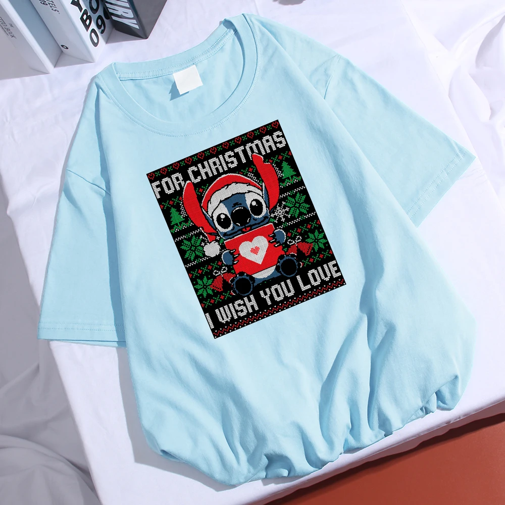 Женские повседневные футболки в стиле Харадзюку топы с рождественскими мотивами