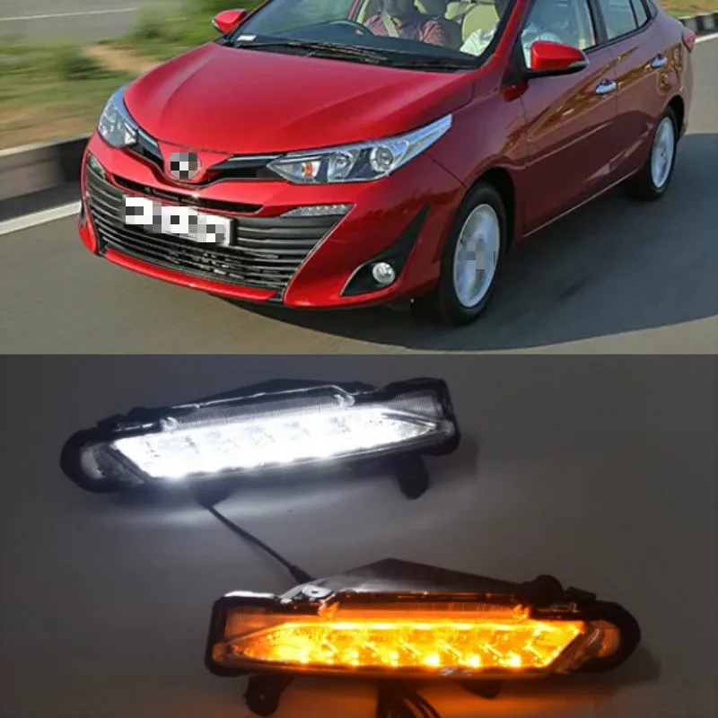 Фото Светодиодсветодиодный дневные ходовые светильник ни для автомобилей Toyota Yaris 2017, 2018, 2019, 1 пара №2