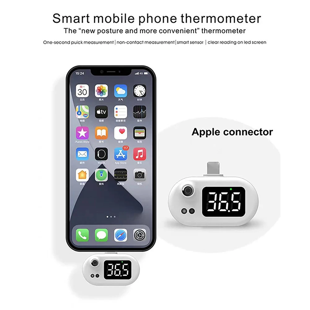 usb non contact infrared temperature meter smart mobile phone thermometer for androidiostypc c temperature measuring treasure free global shipping