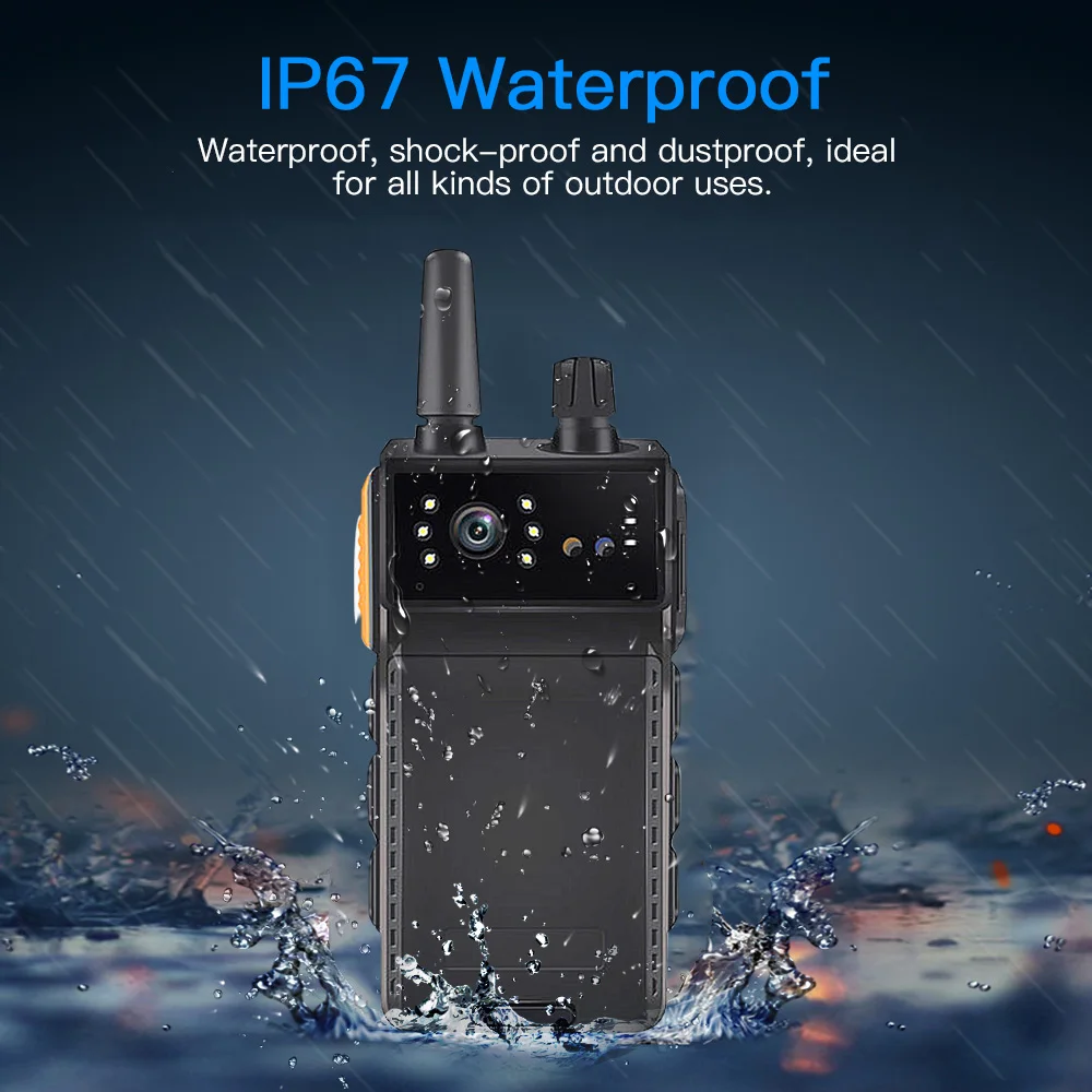 Полицейская камера HD 1080P ночного видения DVR рекордер 2-way Радио Walkie Talkie 1 км видео безопасности домофон водонепроницаемый