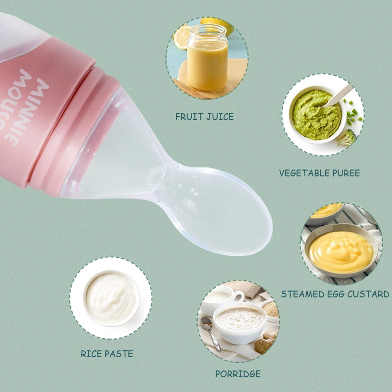 Disney для выдавливания ложка кормления прекрасный Безопасность младенцев