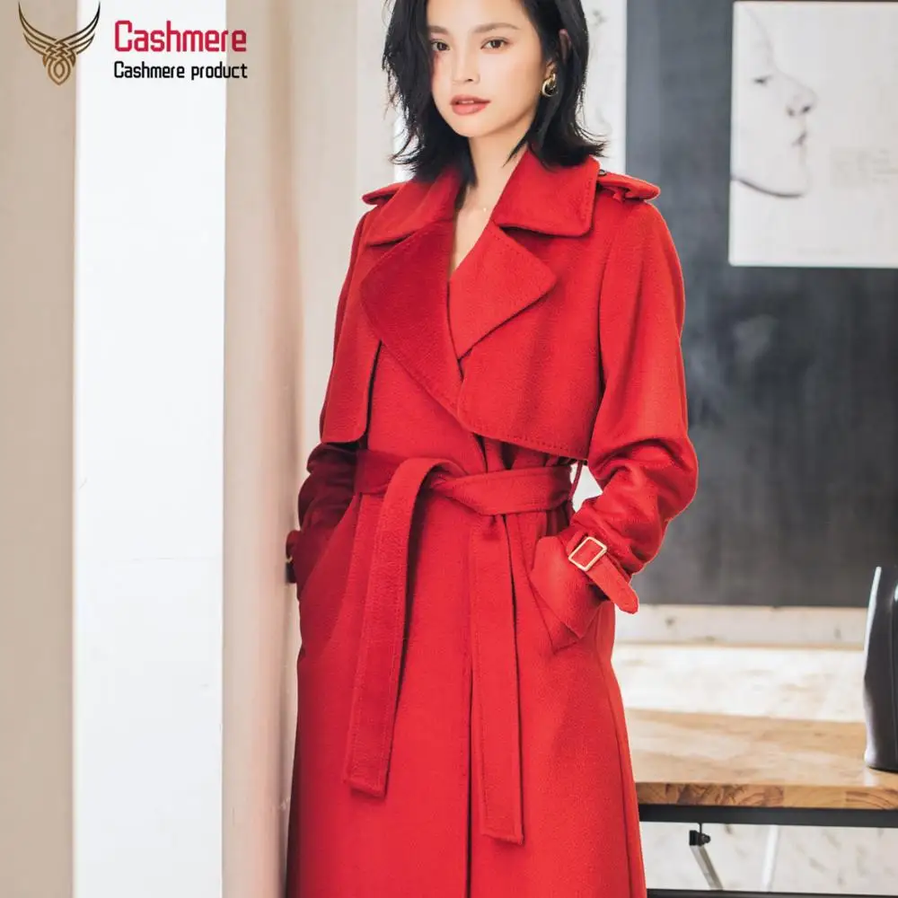 Осень-зима 2019 новое шерстяное пальто с волнистой поверхностью женское длинное