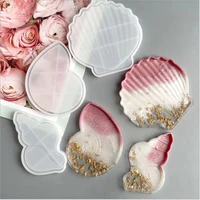 aouke conch shell modeling drop glue mold diy coasters accessories table setting decoration ocean series silicone mold