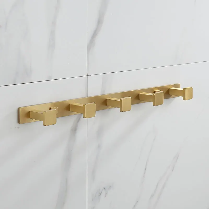 brass bathroom accessory towel rackpaper holder toilet brush holder towel holder hook brushed gold bath hardware row hook free global shipping