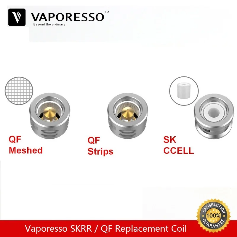 

3pcs/lot Vaporesso SKRR Replacement Coil for Luxe Kit SKRR Vape Tank QF Strip 0.15ohm QF Meshed 0.2ohm SK CCELL 0.5ohm Core