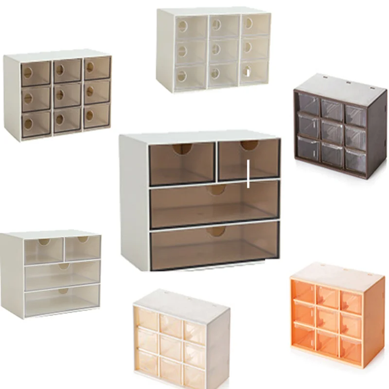 3 слойный многогранный ящик для макияжа органайзер офиса стола ювелирных изделий
