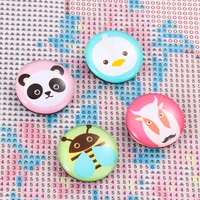 1pc round badge cartoon pattern magnet cover minders diamond painting cover holder cross stitch paper cover holder painting tool