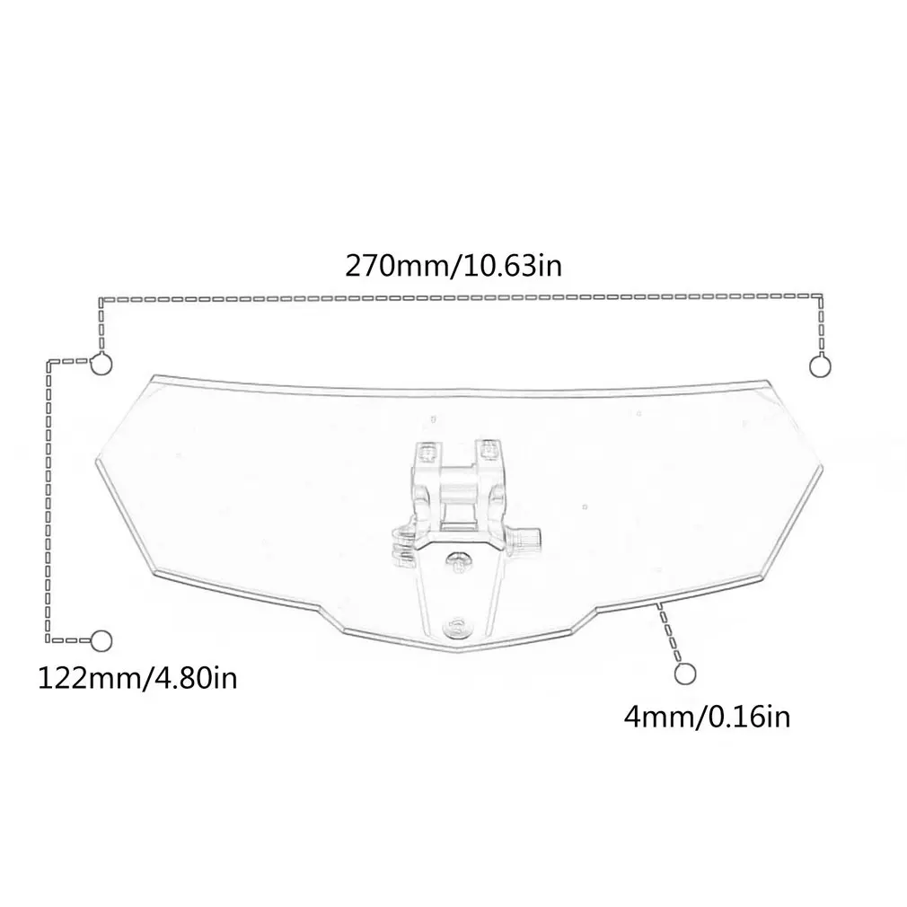 For Triumph Aprilia Victory All Windshield Model Motorcycle Universal Airflow Adjustable Bolt-On Variable Spoiler Windscreen images - 6