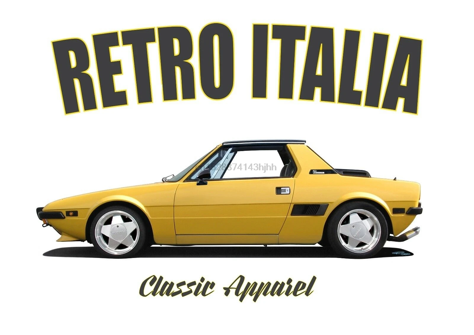 FIAT X1-9 футболку. Ретро Италии. Классических автомобилей. BERTONE. X1 9. ABARTH | Мужская