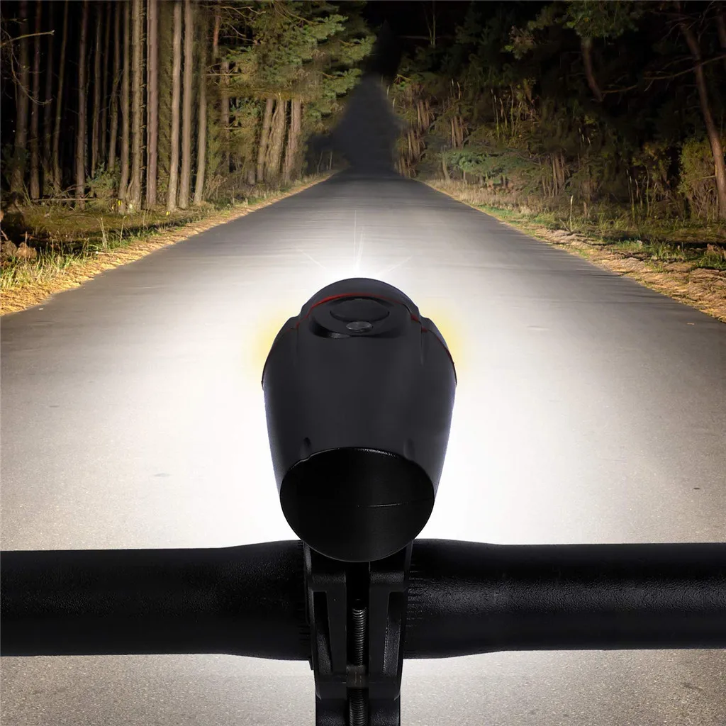 

Bicycle Light Set High Light T6 Led Bicycle Light Black Aluminum Alloy + Absip5 Waterproof 4 Modes Bicycle Light Set