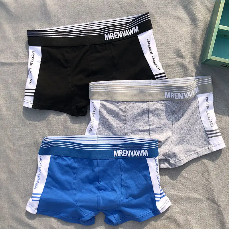 

New 3pieces of Pure Cotton Men's Briefs Boxer Briefs Breathable Men's Boxer Briefs White Soft Comfortable Shorts Men Underwear