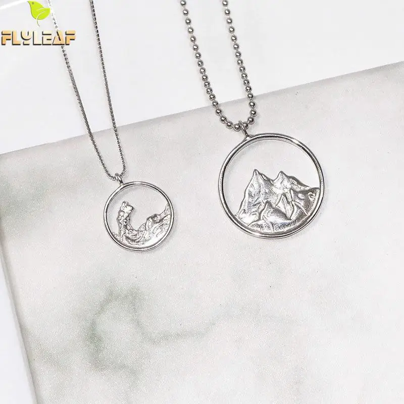 Flyleaf полый морской горный обет ожерелье s &amp Кулоны Настоящее серебро 925 проба для