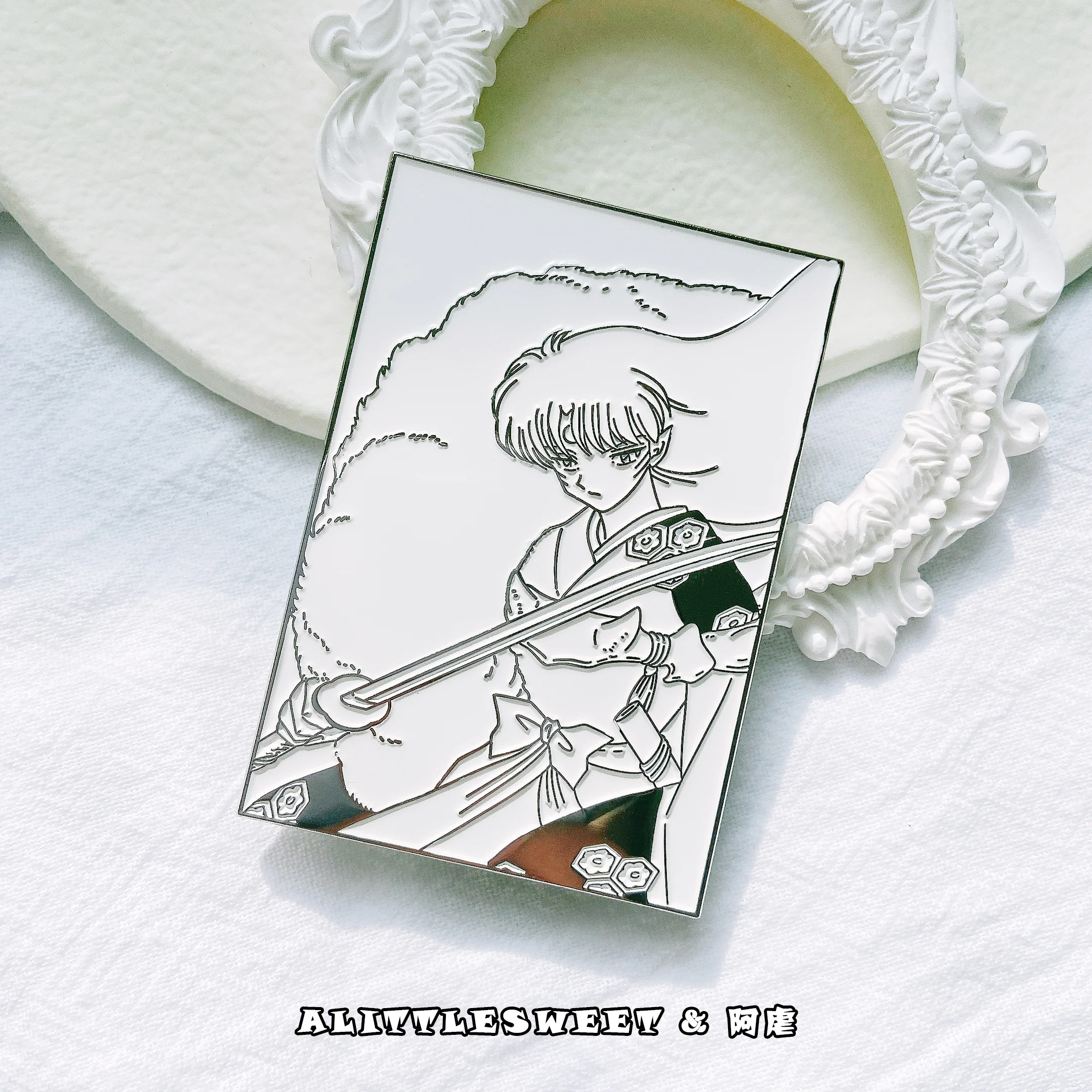 

Металлическая брошь-значок аниме Inuyasha Sesshoumaru, булавка, коллекция игрушек, школьные сумки, мультяшный Декор одежды, рождественские подарки
