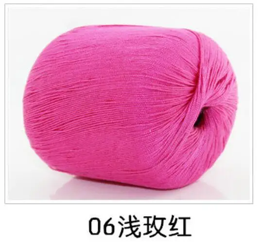 06 5 шт.* 50 г пряжа для вязания linha de croche шелковая нить для наращивания вязания игл вязание хлопок ручная работа белье t50 - Цвет: 06