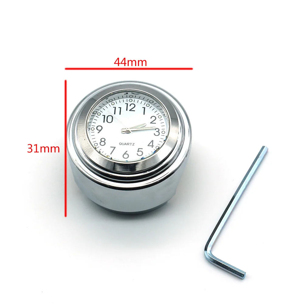 7/8" 22mm Universal Motorcycle Chrome Waterproof Handlebar Mount Clock Watch | Автомобили и мотоциклы