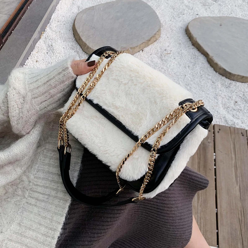 Элегантная женская квадратная сумка через плечо 2019 зимняя новая качественная