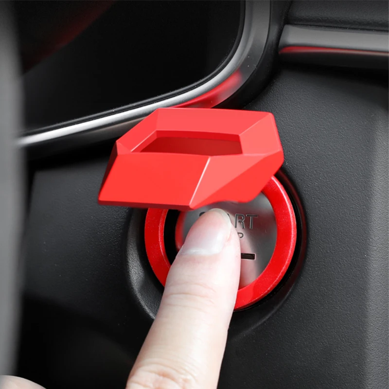 Car Interior Engine Start Stop Switch Button Cover Decorative Auto Styling For MG Hs Zs Ev GS MG3 MG5 MG6 Roewe Car Accessories images - 6