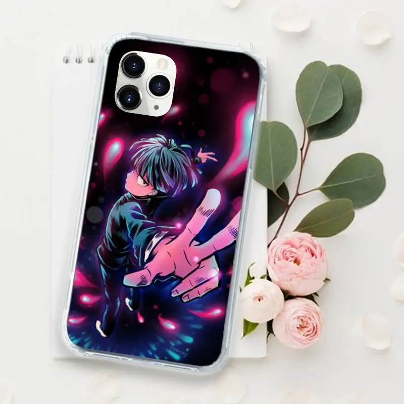 

Japan anime Mob Psycho 100 Phone Case for iPhone 11 12 pro XS MAX 8 7 6 6S Plus X 5S SE 2020 XR Luxury brand shell funda coque