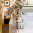 Платье-рубашка женское с длинным рукавом, модное винтажное офисное свободвечерние вечернее платье-миди, Бандажное Макси-Платье, весна 18102