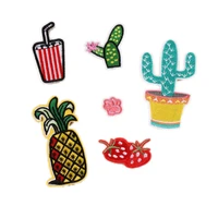 cactus iron on patches embroidered clothes pineapple patch for clothing woman clothes stickers garment apparel accessories