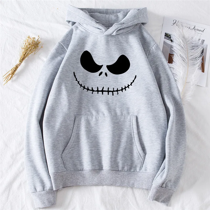 

Pumpkin King Print Halloween Hoodies Women Nightmare Before Christmas 2020 New Long Sleeve Hooded Hoodie Pullovers Sweatshirts