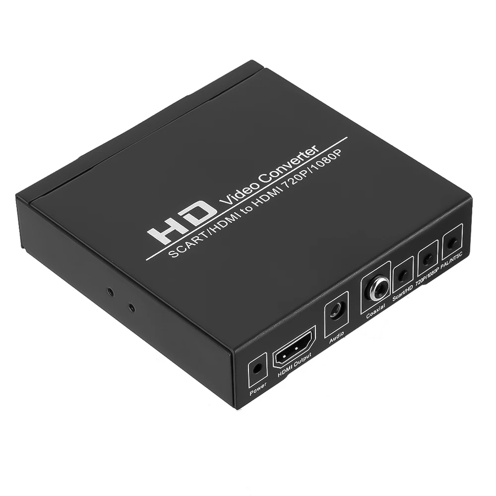 Адаптер SCART HDMI совместимый с видеоконвертер Full HD 1080P 3 5 мм для DVD-плеера/приставки