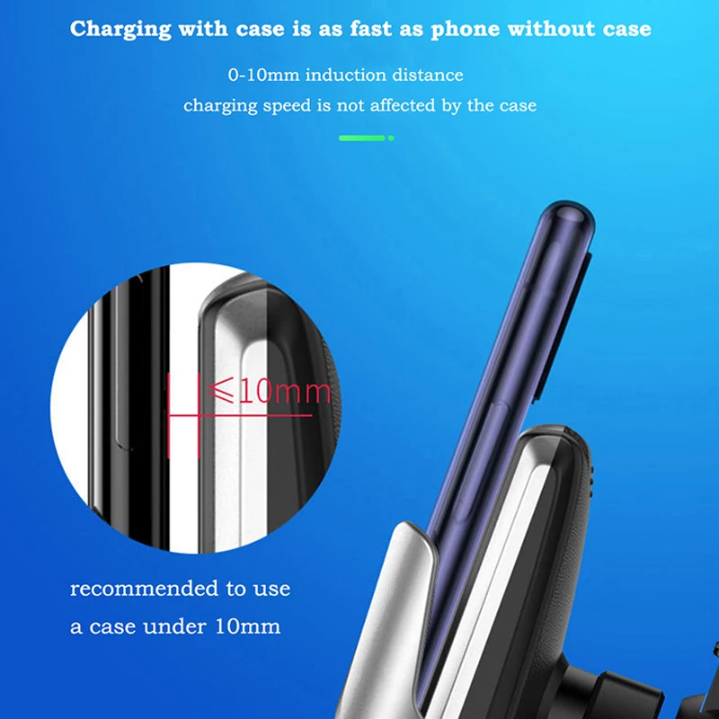 Brorikoy 15W Qi Wireless Charger Car Holder Charge for iPhone 11 Pro XR Xs Max Automatic Mount Fast Charging Huawei | Мобильные