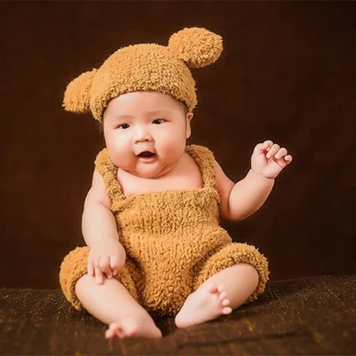 SS-1 Baby Boy Girl Photo Shoot Hat+Pant Sets Clothes Infant Photography Cartoon Costume Birthday Party Wear Kids Photo Props - Цвет: SS-1