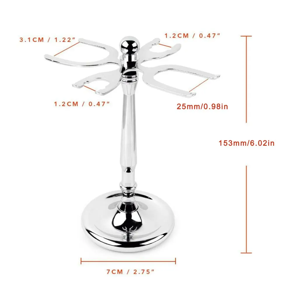 

Safety Razor And Brush Holder Heavier Base Non-slip Sole Air-drying 4 Hole Small And Easy To Carry Holder