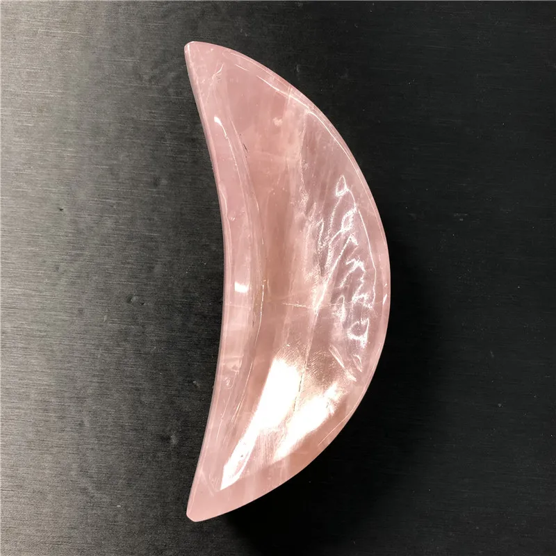 

Натуральная Розовая кварцевая пепельница из кристалла Луна чаша для исцеления