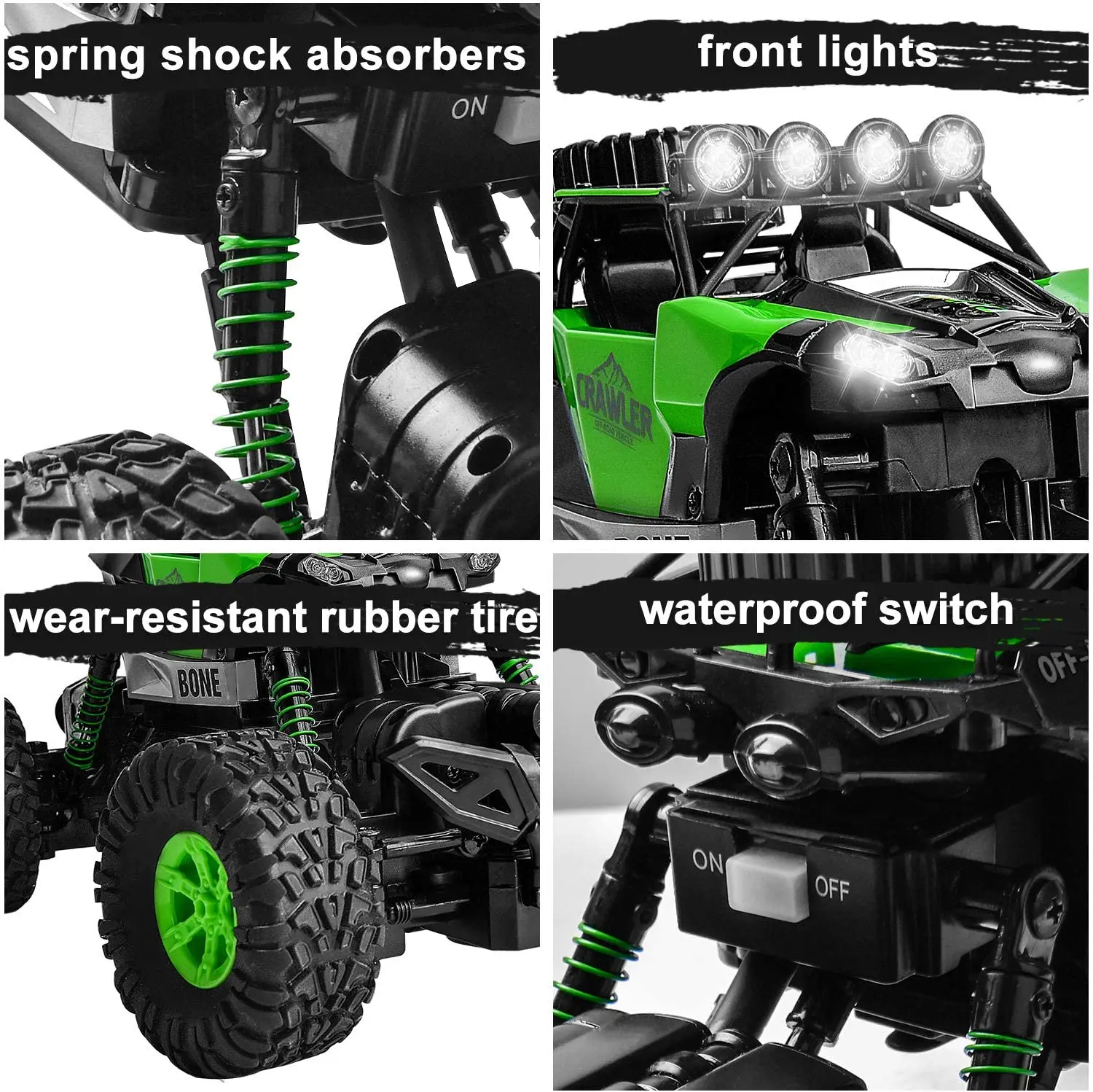 Водонепроницаемые радиоуправляемые грузовики 4x4 внедорожный Монстр 1/16 4WD с
