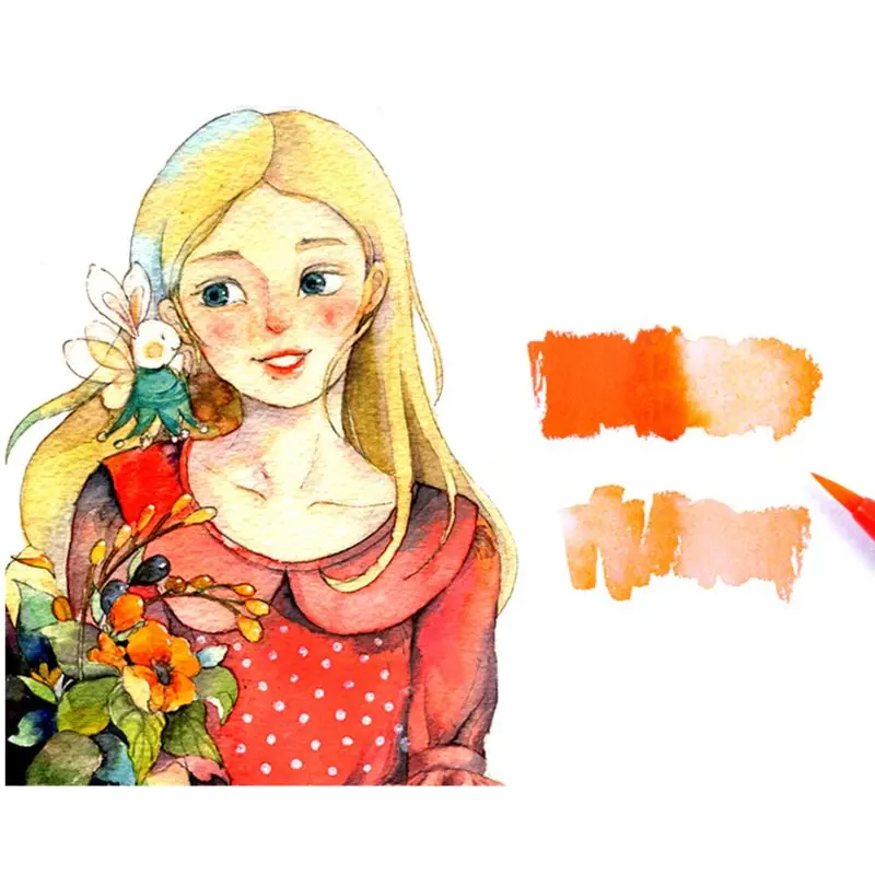 

20 Color Premium Painting Soft Brush Pen Set Watercolor Markers Pen Effect Best For Coloring Books Manga Comic Calligraphy 203B