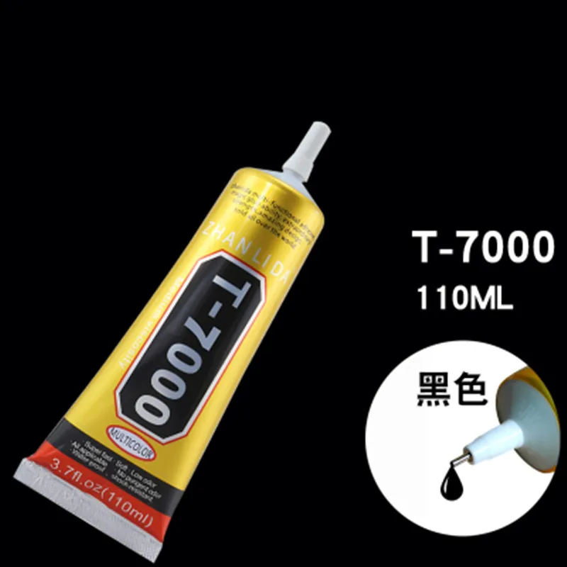 

Прочный жидкий черный клей ZHAN LI DA Super T7000, ювелирный металлический Комплект для кожи, пластиковые инструменты для ремонта одежды, 110 мл