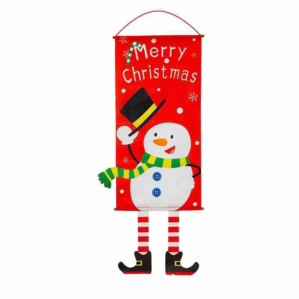 

Merry Christmas Porch Door Banner Hanging Ornament Christmas Atmosphere Xmas Navidad Home Decoration 2022 Happy New Year