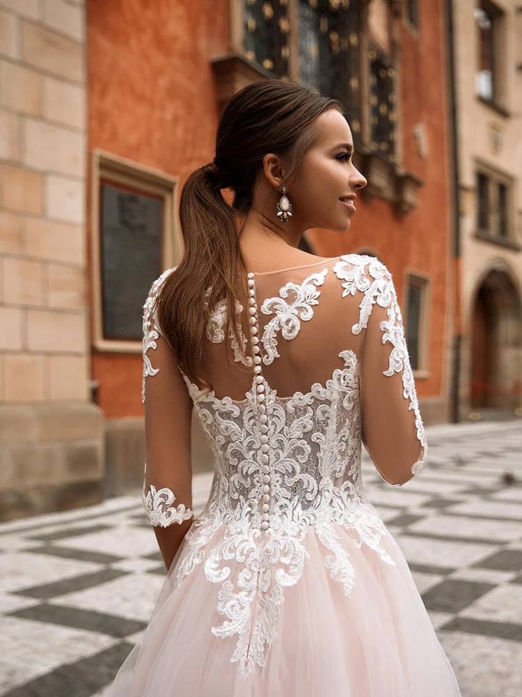 

MNGRL New Simple Wedding Dress Backless Sleeveless Design Chiffon Lace Bride Dresses Princess Dress Plus Size Tailor-made