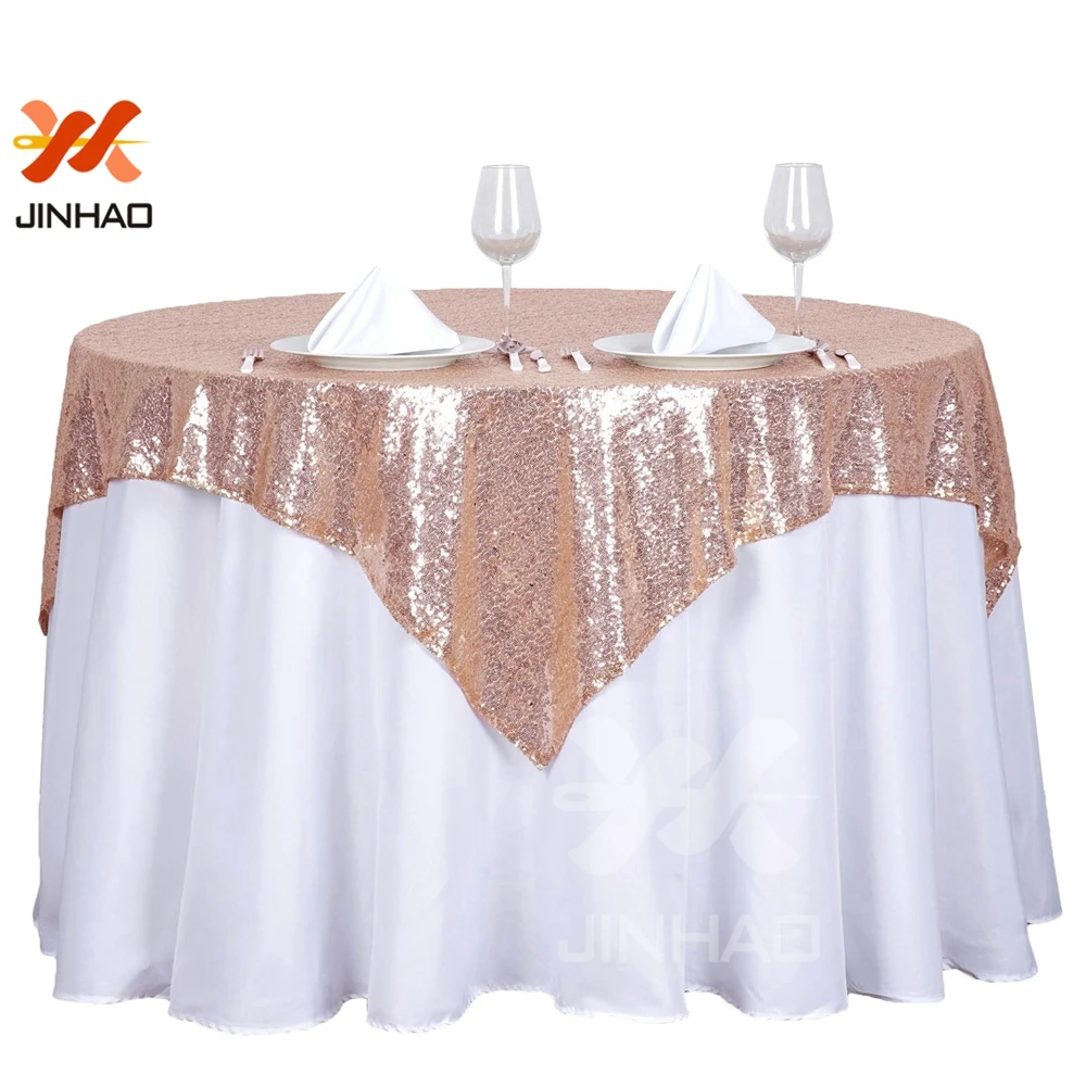 

100% Polyester Multi Color Sequin Fabric Fashionable Party Glitter Sequin Round Table Cloth Wedding