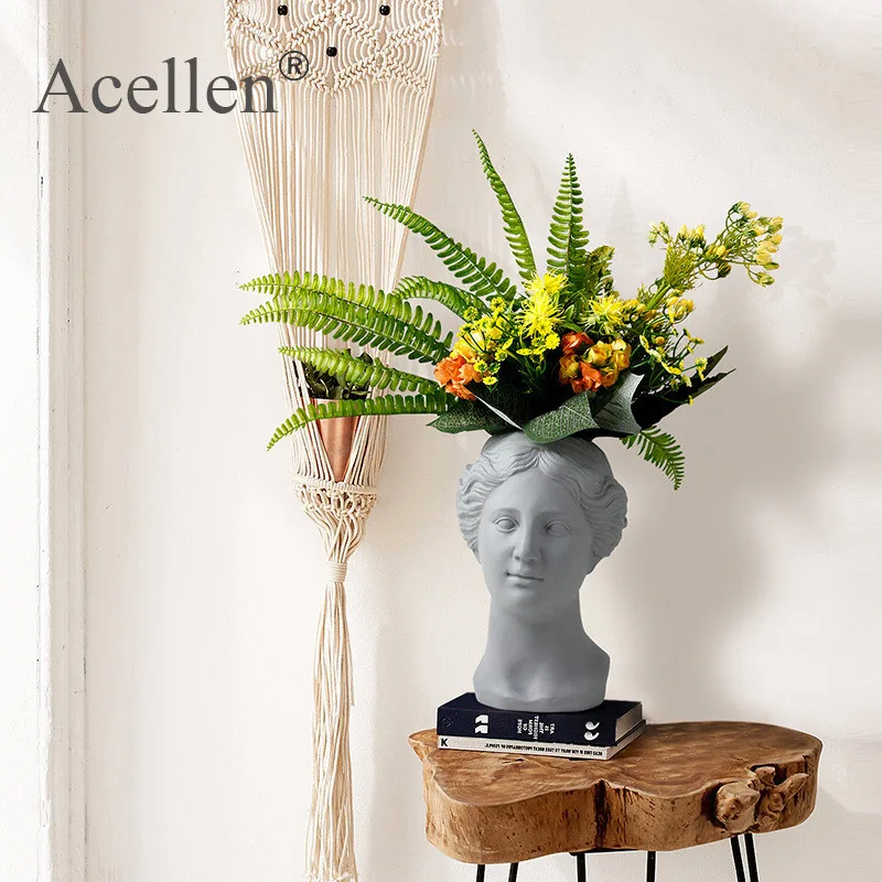 Nordic Ornaments Venus Flower Decoration Statue Ceramic Crafts Artwork Succulents Vase Pot Greek Goddess Home Decor | Дом и сад
