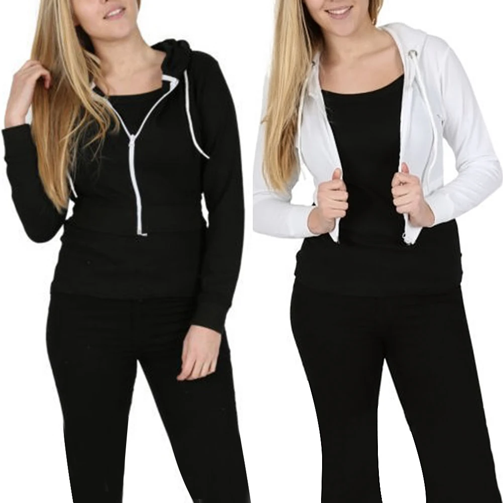 2019 Осень Зима повседневные женские длинные толстовки Толстовка пальто на молнии