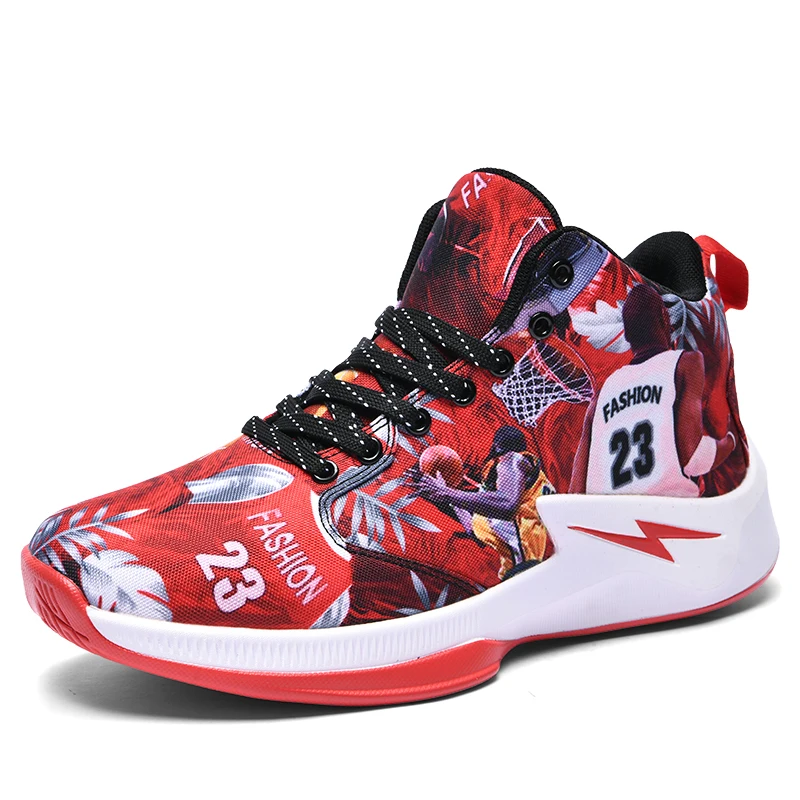Обувь с высоким берцем Для мужчин светильник Баскетбольная обувь амортизирующие
