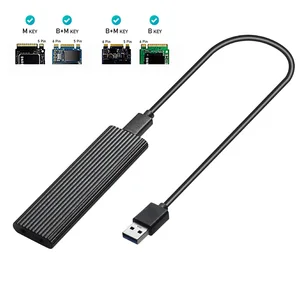 m2 ssd case nvme enclosure m 2 to usb ssd adapter for nvme pcie ngff sata mb key 2230224222602280 ssd rtl9210b dual protocol free global shipping