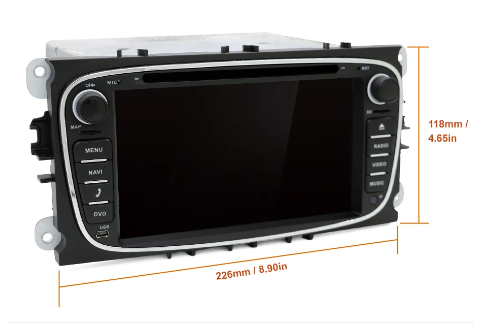 Android 9 gps автомагнитолы 2 Din Автомобильный мультимедийный плеер 7 ''аудио dvd-плеер для Ford/Focus/S-Max/Mondeo 9/Galaxy yc-Max PX6 4G 64G