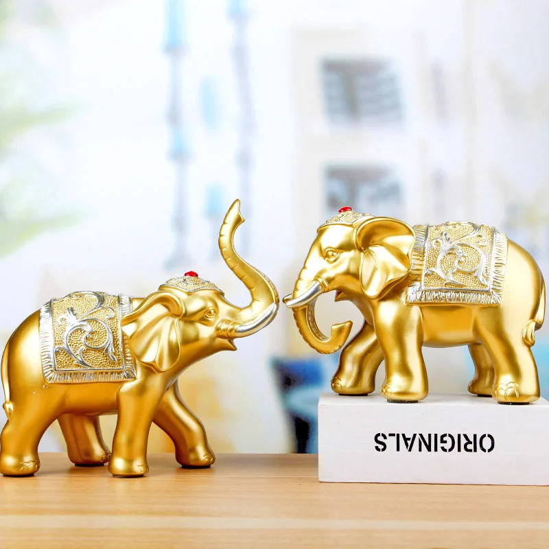 

Elephant Decoration Lucky Feng Shui Elephant Pair Home Living Room