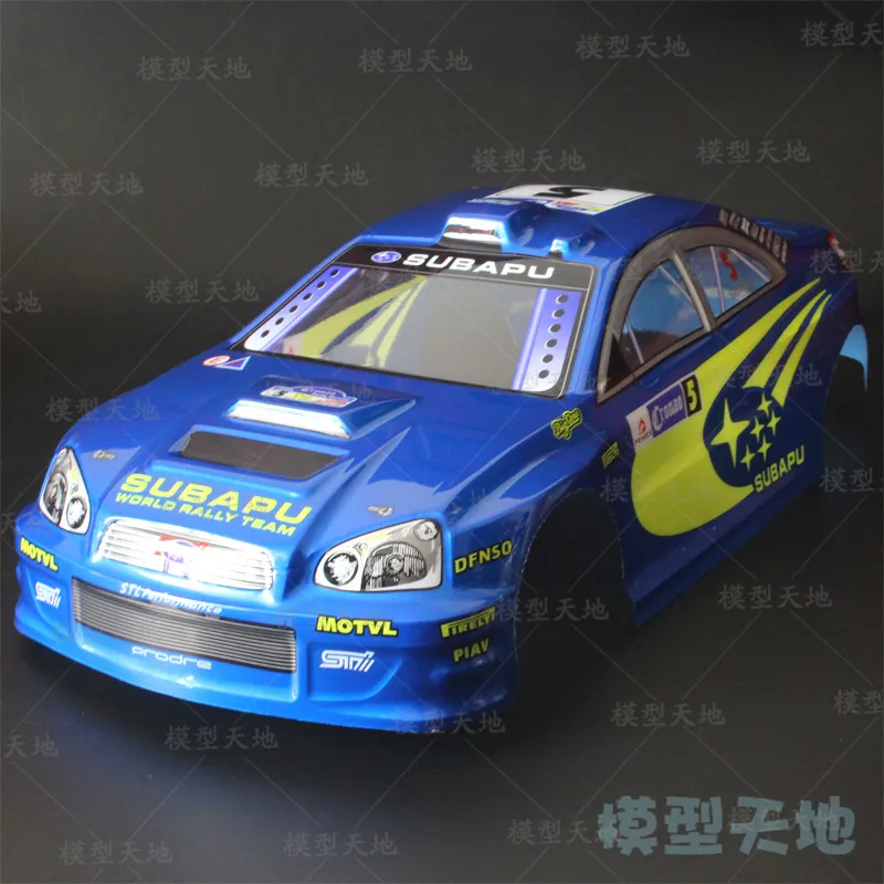 Плоский гоночный автомобиль для дрифта на радиоуправлении в масштабе 1:10 синяя