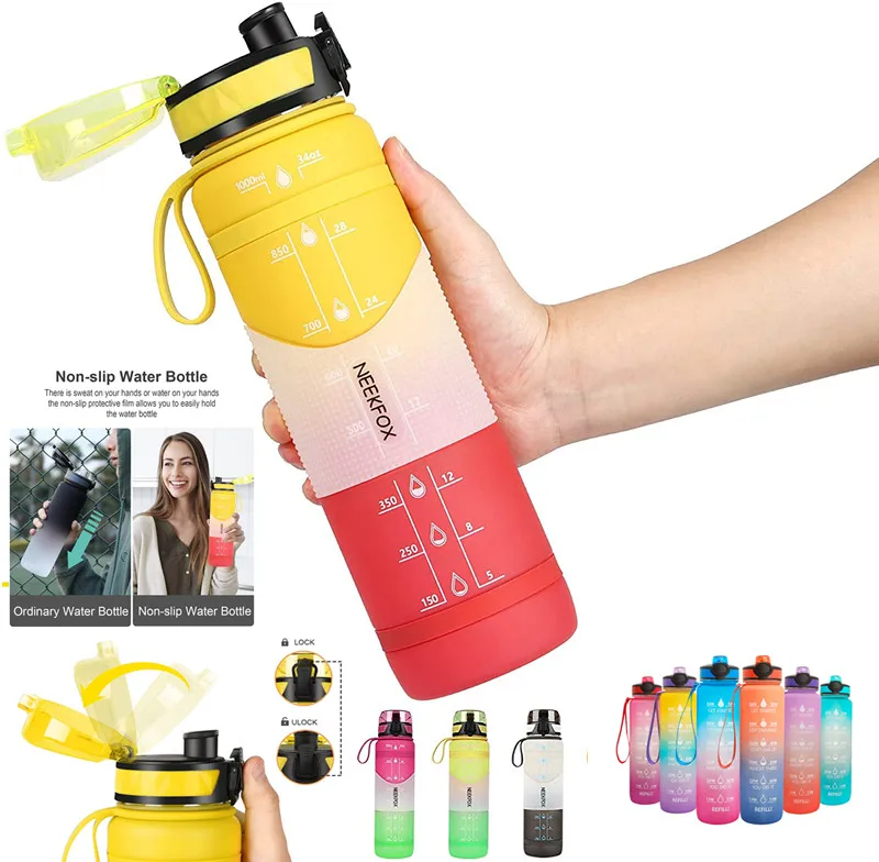 

BPA-free sports water bottle leak-proof water bottle with detachable filter, suitable for outdoor sports