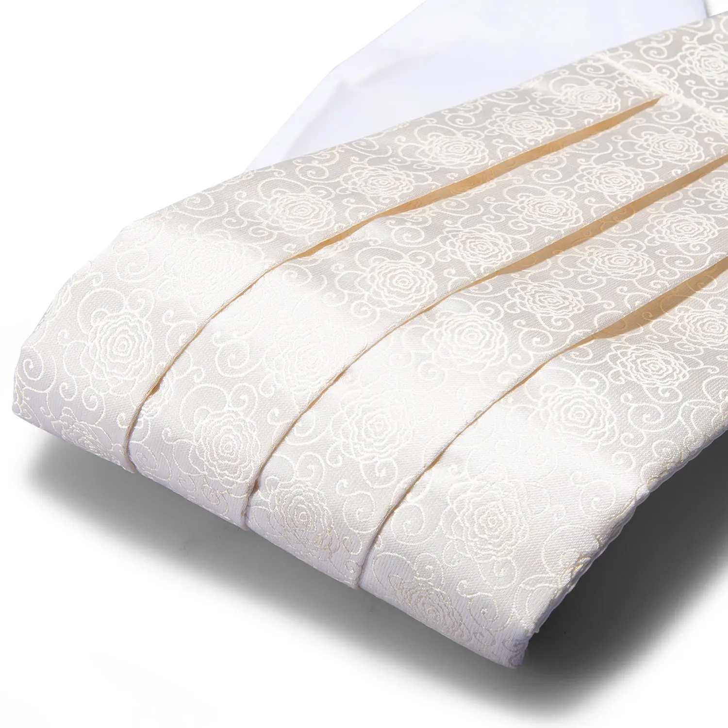 Мужской кремовый белый галстук-бабочка с пейсли-рисунком Шелковый цветочный