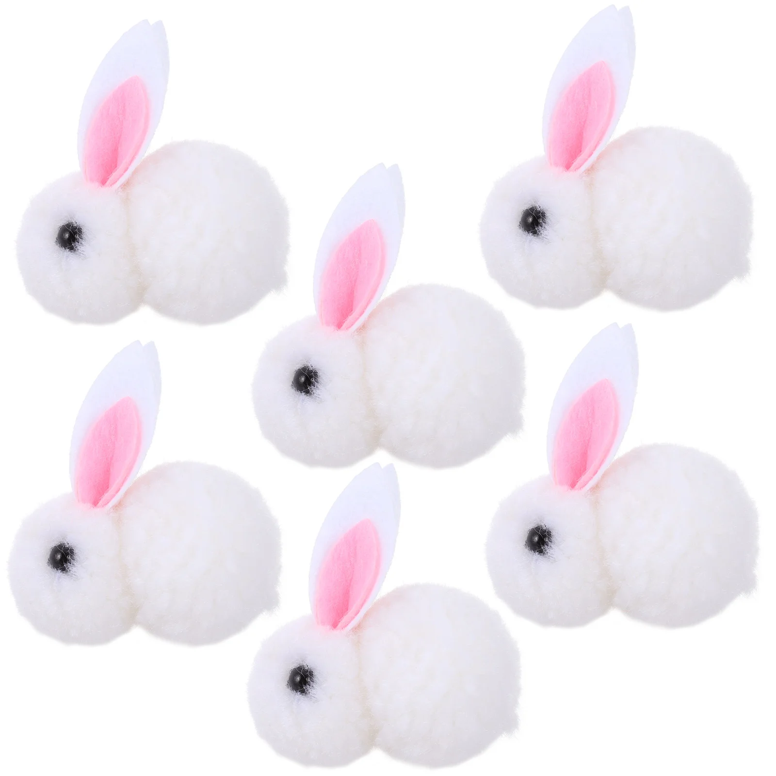 

6 шт., новогодние плюшевые куклы-кролики